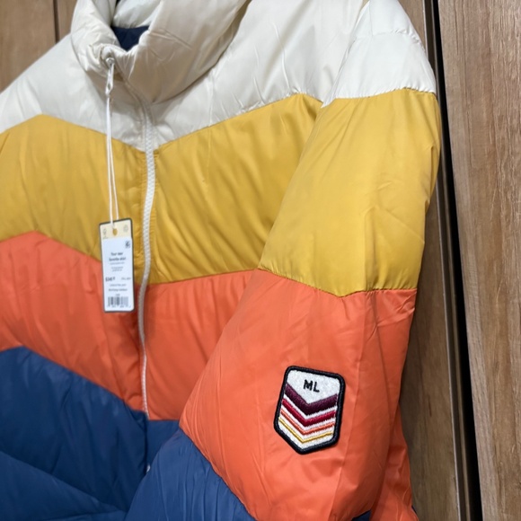 Marine Layer Archive NWT Colorblock Puffer Jacket Blue/Orange M or L MSRP $248 - Picture 8 of 14